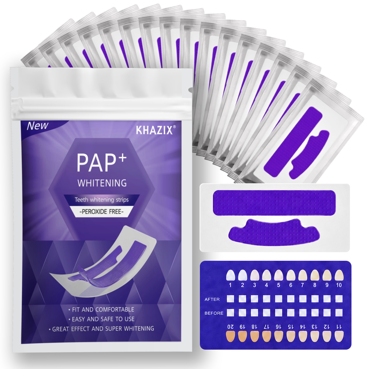 Teeth Whitening Street - 1/7 paia di strisce sbiancanti per