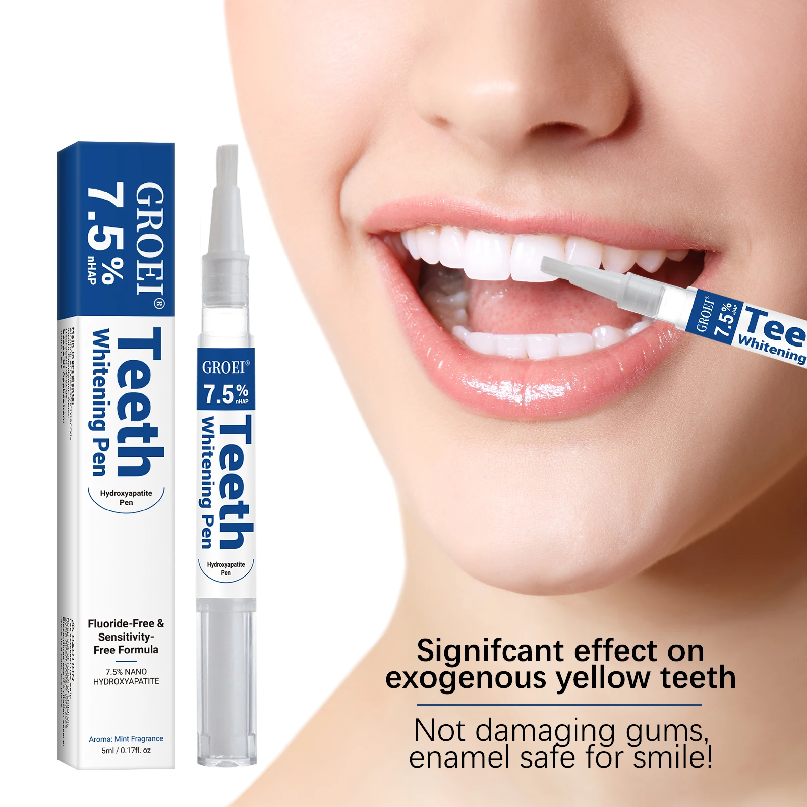 Teeth Whitening Gel Peroxide - Penna per sbiancamento dei denti idrosapatite