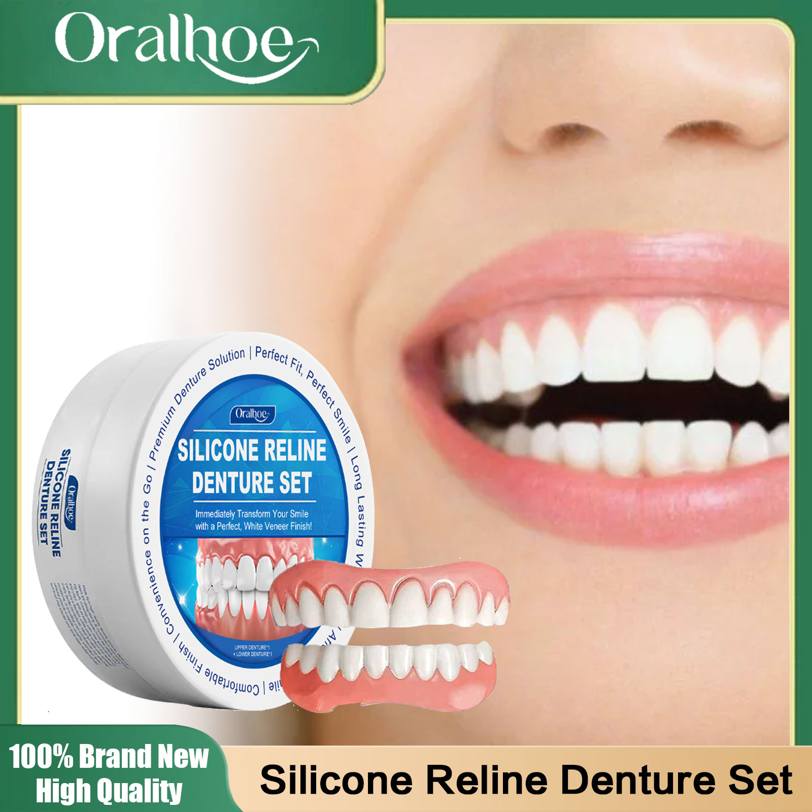 Teeth Whitening Mask - Protesi Dentali in Silicone Morbido, Faccette