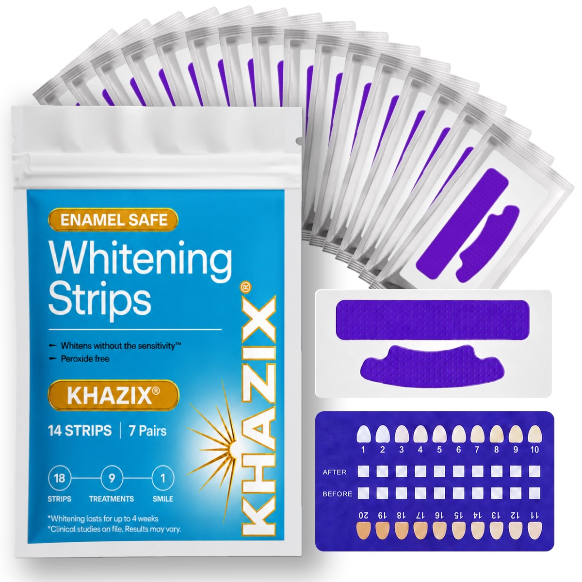 Teeth Whitening Street - 7 paia di strisce sbiancanti per