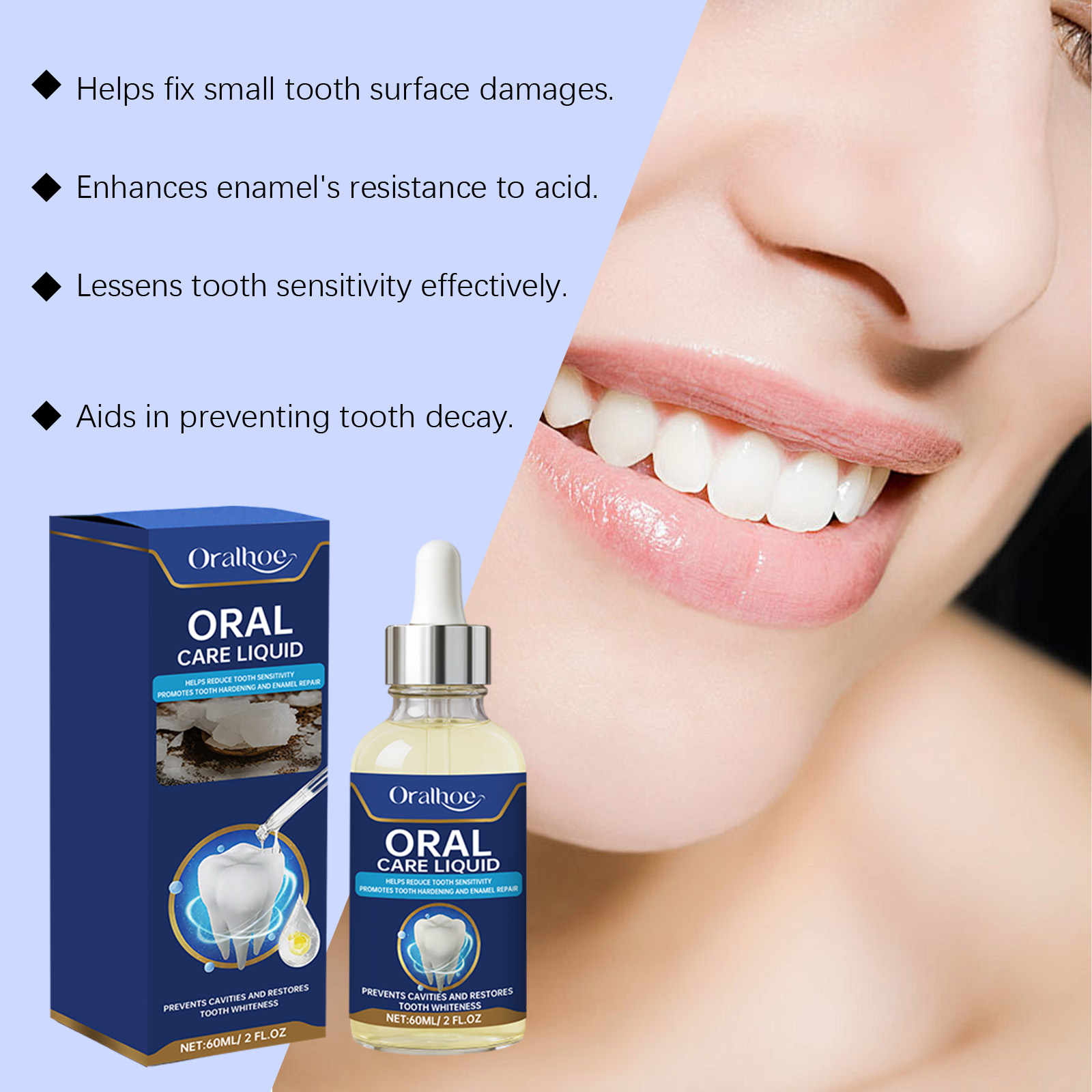 Enamel Repair Serum - Essenza per sbiancamento dei denti Rimuovi