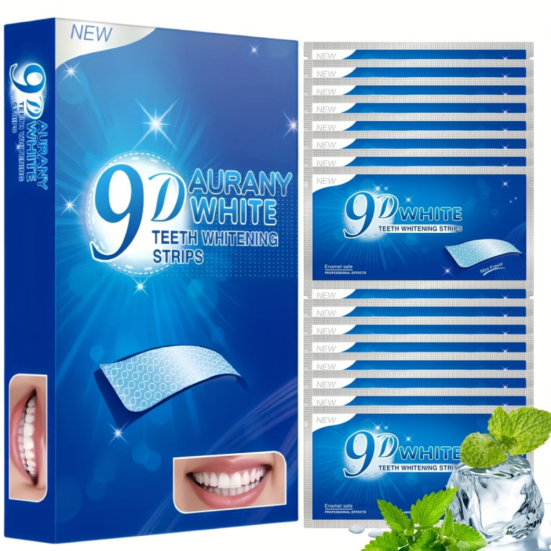 Teeth Whitening Gel Peroxide - 21 paia di strisce sbiancanti per