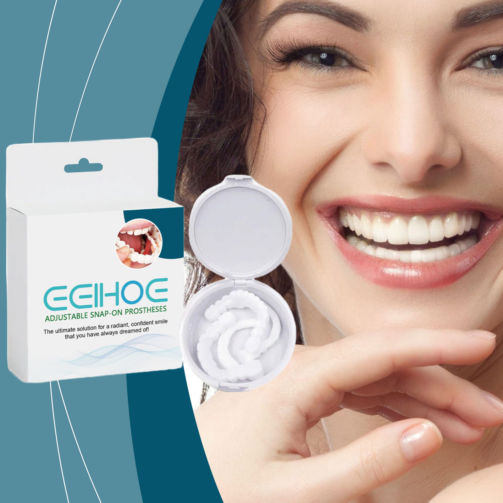 Teeth Whitening Mask - ​ EELHOE Impiallacciature Denti Snap on