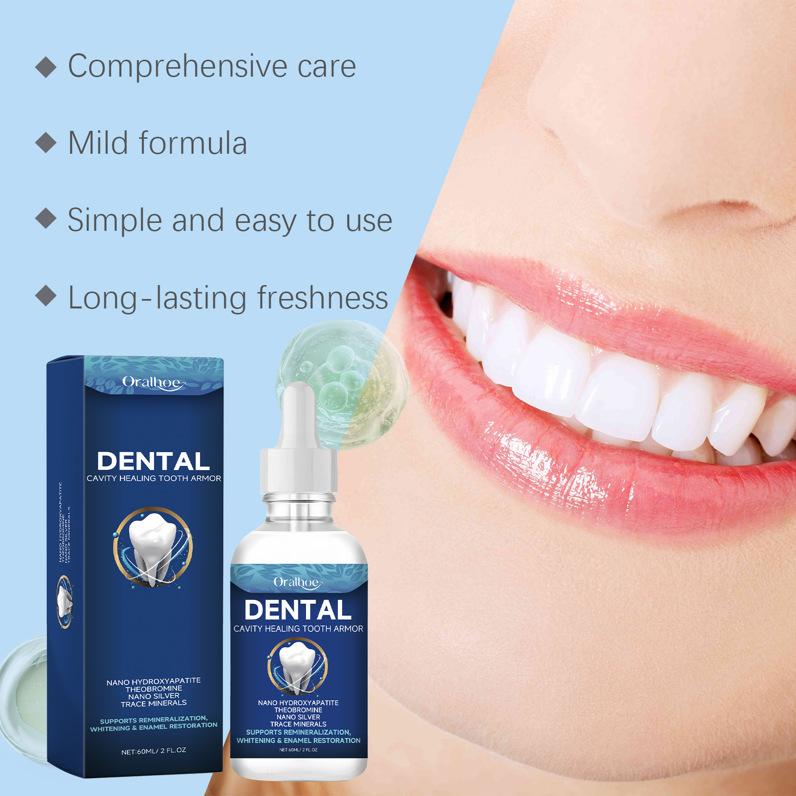 Nuovo Siero Liquido per la Cur - Enamel Repair Serum recensione e prezzo