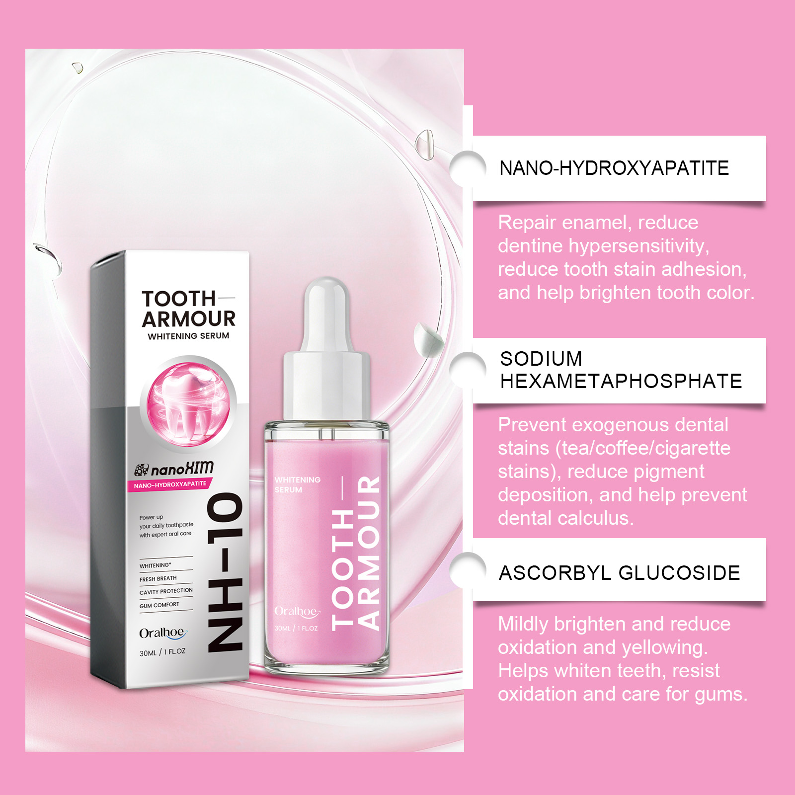 Siero Sbiancante per Denti con - Enamel Repair Serum recensione e prezzo