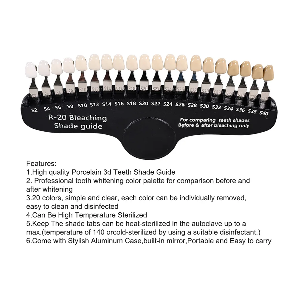 ELIJAH R-20 Guida per l'ombra  - Teeth Whitening Shade Guide recensione e prezzo