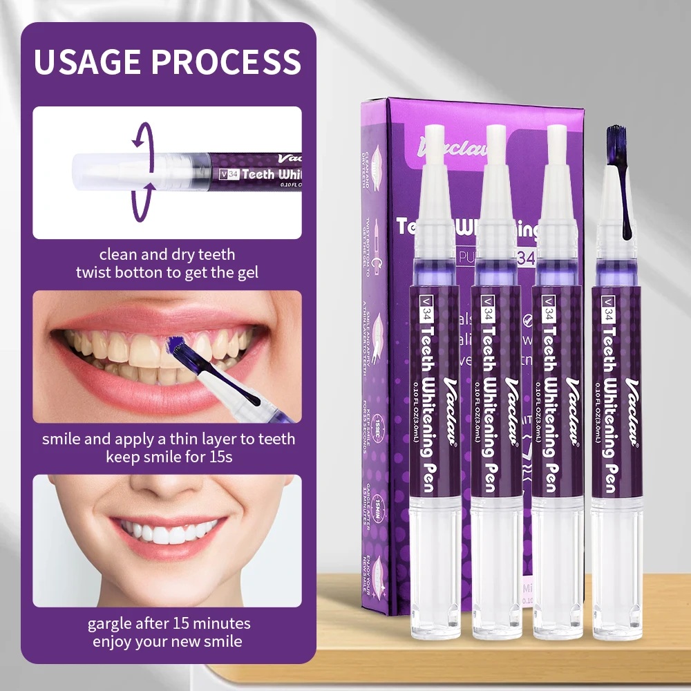 Vaclav V34 Penna gel sbiancant - Teeth Whitening Gel Peroxide recensione e prezzo